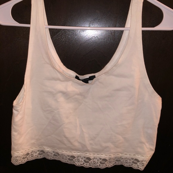 cropped tank top with lace rim!! - Picture 1 of 3
